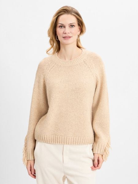 Marie Lund Sweter z dzianiny Kobiety Sztuczne włókno beżowy, S. Brązowe swetry klasyczne damskie Marie Lund, s, z dzianiny, bez kołnierzyka. Za 229.95 zł.
