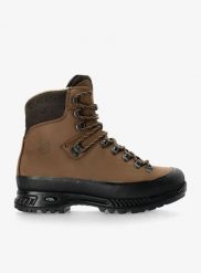 Buty trekkingowe wysokie Hanwag Yukon. Brązowe buty trekkingowe męskie Hanwag, z nubiku, przed kolano, bez zapięcia, trekkingowe. Za 1,497.40 zł.
