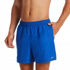 Męskie Spodenki Kąpielowe Volley. Niebieskie kąpielówki męskie Nike, l, bez wzorów, z materiału, do pływania. Za 147.99 zł.