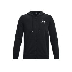 Czarna Bluza Under Armour Essential Fleece Fz Hood Dorosłych. Białe bluzy sportowe męskie Under Armour, bez wzorów, sportowe, bez kołnierzyka, bez ramiączek. Za 310.65 zł.