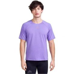 Koszulka z rękawami raglanowymi Craft Pro. Fioletowe t-shirty sportowe męskie Craft, m, z dżerseju, bez ramiączek, do biegania. Za 195.70 zł.