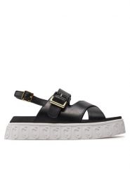 Liu Jo Sandały Lovely Sandal 01 BA4131 P0102 Czarny. Czarne sandały damskie Liu Jo, bez wzorów, ze skóry, bez obcasa, na koturnie. Za 839.99 zł.
