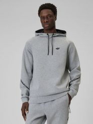 4F Bluza dresowa regular z kapturem męska - szara S. Szare bluzy z kapturem męskie 4f, m, z dresówki. W wyprzedaży za 169.99 zł.