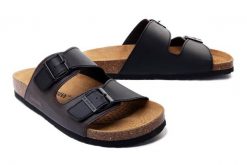 DR. BRINKMANN 601835-1 schwarz/mustang, klapki profilaktyczne męskie. Czarne klapki i japonki męskie Dr. Brinkmann. Za 189.90 zł.