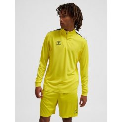 Kurtka z dresu Hummel Authentic half. Żółte kurtki męskie HUMMEL, bez wzorów, z dresówki, sportowe, bez kaptura. Za 212.50 zł.