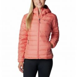 Kurtka Turystyczna Puchowa Damska Columbia Lake 22 Down Hooded Jacket. Czerwone kurtki damskie Columbia, s, bez wzorów, z puchu, bez kaptura. Za 489.00 zł.
