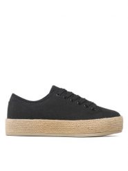 Jenny Fairy Espadryle WS080701-05ECO Czarny. Czarne espadryle damskie Jenny Fairy, bez wzorów, z materiału, bez obcasa. Za 59.99 zł.