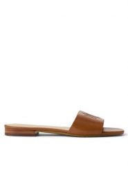 LAUREN RALPH LAUREN Klapki 802959142002 Brązowy. Brązowe klapki damskie Lauren Ralph Lauren, bez wzorów, ze skóry, bez obcasa. Za 389.99 zł.