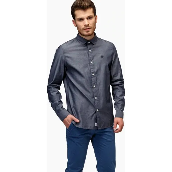 Timberland Koszula Ls Milford Solid Oxford Slim , niebieski, rozmiar M. Niebieskie koszule męskie Timberland, m, bez wzorów, z bawełny, bez kołnierzyka, bez ramiączek. W wyprzedaży za 259.99 zł.
