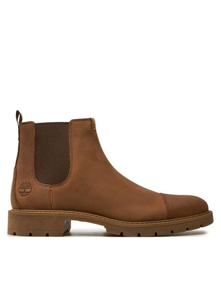 Timberland Sztyblety Elmhurst Chelsea Basic TB0A29RJG281 Brązowy. Brązowe sztyblety męskie Timberland, z nubiku, bez zapięcia. Za 579.99 zł.