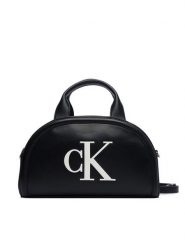 Calvin Klein Torebka Bold Ck Dome Crossbody LV04F3895G Czarny. Czarne torebki klasyczne damskie CALVIN KLEIN, bez wzorów, ze skóry, bez dodatków. Za 409.99 zł.