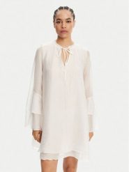 ViCOLO Sukienka letnia TD0753 Biały Regular Fit. Białe sukienki damskie ViCOLO, na lato, l, bez wzorów, z syntetyku, bez kołnierzyka, bez ramiączek. Za 259.99 zł.