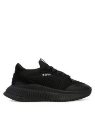 BOSS Sneakersy J53173 M Czarny. Czarne trampki i tenisówki chłopięce Boss, bez wzorów, z materiału, bez zapięcia. Za 483.99 zł.