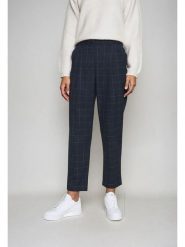 Monki Spodnie w kolorze granatowym rozmiar: 32. Niebieskie spodnie materiałowe damskie Monki, bez wzorów, z materiału, z podwyższonym stanem. Za 47.94 zł.