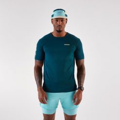 Koszulka do biegania męska Kiprun Run 900 Light. Niebieskie t-shirty sportowe męskie KIPRUN, na wiosnę, m, z materiału, bez ramiączek, do biegania. Za 129.99 zł.