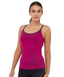 Koszulka damska na ramiączkach Brubeck FITNESS. Czerwone bielizna termoaktywna damska Brubeck, m, bez wzorów, z materiału. Za 59.99 zł.