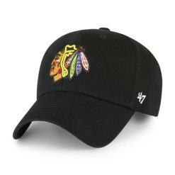 Czapka z daszkiem 47 Brand 47 brand CHICAGO BLACKHAWKS LEGEND H-GWMVP04GWS-BK. Czarne czapki męskie 47 Brand, bez wzorów, z bawełny. Za 128.91 zł.