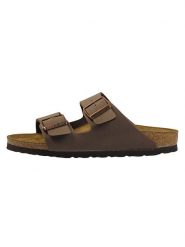 Birkenstock Klapki "Arizona" w kolorze brązowym rozmiar: 43. Brązowe klapki damskie Birkenstock, bez wzorów, bez obcasa. Za 256.95 zł.
