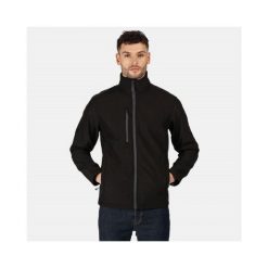 Męski Softshell Honestly Made. Czarne kurtki softshell damskie Regatta, l, bez wzorów, z dzianiny, bez kaptura. Za 235.99 zł.