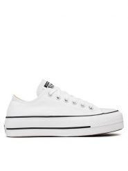 Converse Trampki Chuck Taylor All Star Lift Ox 560251C Biały. Białe trampki i tenisówki damskie Converse, bez wzorów, z materiału. Za 306.00 zł.