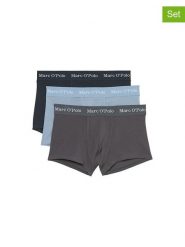 Marc O´Polo Bokserki (3 pary) w kolorze szaro-błękitno-granatowym rozmiar: M. Niebieskie bokserki męskie bez wzorów. Za 82.83 zł.