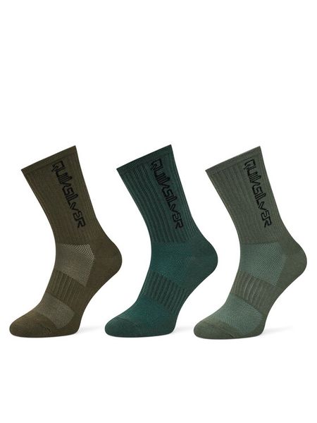 Quiksilver Skarpety długie AS_QUIKSILVER_100W_SS25 (3-PACK) Khaki. Brązowe skarpetki męskie Quiksilver, bez wzorów, z bawełny. Za 39.99 zł.