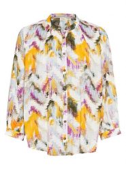 Camel Active Bluzka ze wzorem rozmiar: XXL. Brązowe bluzki damskie Camel Active, xxl, bez wzorów, z bawełny, bez kołnierzyka, bez ramiączek. Za 152.98 zł.