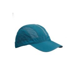 Czapka trekkingowa z daszkiem TREK 700. Niebieskie czapki męskie FORCLAZ, bez wzorów, z materiału. Za 19.99 zł.