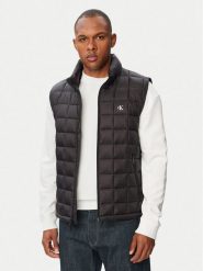 Calvin Klein Jeans Kamizelka LV04RG507G Czarny Regular Fit. Czarne kamizelki męskie Calvin Klein Jeans, m, z jeansu. Za 569.99 zł.