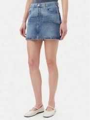 Levi's® Spódnica jeansowa Western 501® 001VJ-0001 Niebieski Regular Fit. Niebieskie spódniczki damskie s, bez wzorów, z bawełny. Za 229.99 zł.