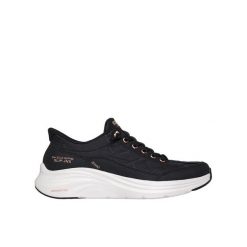 Buty sportowe damskie Skechers Contour Slip-ins. Czarne buty sportowe na co dzień damskie Skechers, bez wzorów, z materiału. Za 309.26 zł.