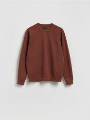 Bluza regular z bawełną - brązowy. Brązowe bluzy bez kaptura męskie Reserved, l, z bawełny. Za 119.99 zł.