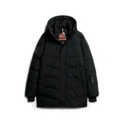 Kurtka puchowa w romby Superdry City. Czarne kurtki męskie Superdry., na zimę, s, bez wzorów, z materiału, eleganckie, bez kaptura. Za 847.80 zł.