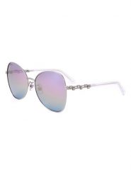 Swarovski Damskie okulary przeciwsłoneczne w kolorze srebrnym ze wzorem rozmiar: 60. Szare okulary przeciwsłoneczne damskie Swarovski. Za 342.60 zł.