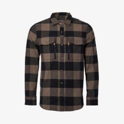 Koszula turystyka męska Swedemount Nordkap Flannel Shirt II oddychająca. Czarne koszule męskie SWEDEMOUNT, m, bez wzorów, z tkaniny, bez kołnierzyka, bez ramiączek. Za 199.99 zł.