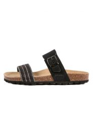 Billowy Skórzane klapki w kolorze czarnym rozmiar: 37. Czarne klapki damskie Billowy, bez wzorów, z materiału, bez obcasa. Za 173.99 zł.