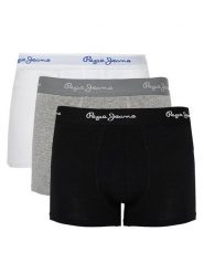 Pepe Jeans Bokserki "Isaac 3-Pack" | PMU10059 | Isaac | Mężczyzna | Czarny, Biały, Szary. Białe bokserki męskie Pepe Jeans, bez wzorów, z bawełny. W wyprzedaży za 119.00 zł.
