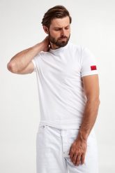 T-shirt męski DSQUARED2. T-shirty męskie Dsquared2, m, bez wzorów, bez kołnierzyka. W wyprzedaży za 343.85 zł.