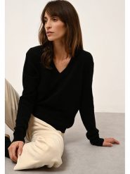 Just Cashmere Kaszmirowy sweter "Nora" w kolorze czarnym rozmiar: XXL. Czarne swetry klasyczne damskie Just Cashmere, xxl, z kaszmiru, bez kołnierzyka. Za 287.84 zł.