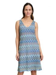 Vera Mont Sukienka w kolorze niebiesko-zielonym rozmiar: 46. Niebieskie sukienki damskie Vera Mont, bez wzorów, bez kołnierzyka, bez ramiączek, mini. Za 173.99 zł.