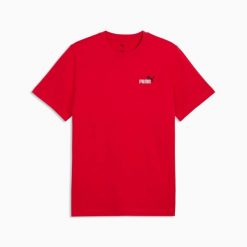 Koszulka sportowa męska Puma ESS 2 COLOR SMALL NO.1 LOGO 68471711. Czerwone t-shirty sportowe męskie Puma, m, z bawełny, bez ramiączek. Za 94.48 zł.