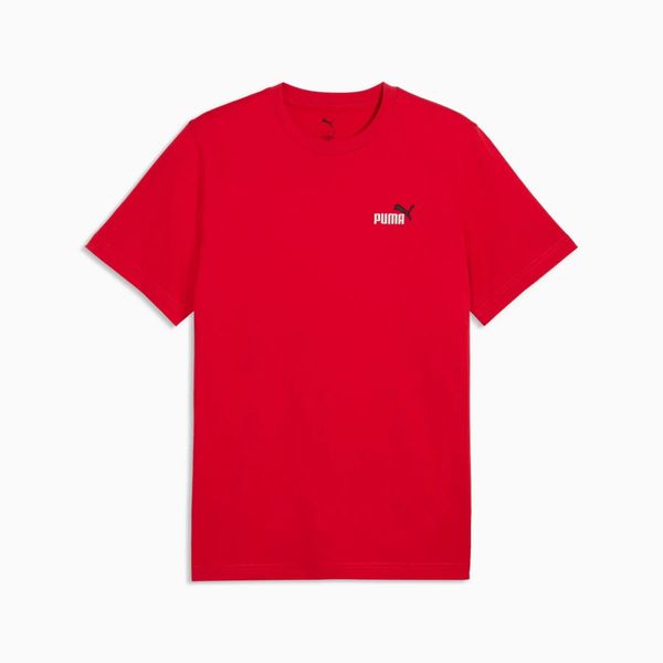 Koszulka sportowa męska Puma ESS 2 COLOR SMALL NO.1 LOGO 68471711. Czerwone t-shirty sportowe męskie Puma, m, z bawełny, bez ramiączek. Za 94.48 zł.