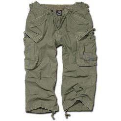 Szorty bushcraft męskie Brandit M65 Industry Vintage 3/4 Olive. Zielone szorty męskie Brandit, na lato, bez wzorów, vintage. Za 266.50 zł.