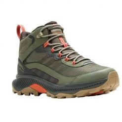 Buty trekkingowe męskie Merrell Speed Strike 2 Mid Gtx. Zielone buty trekkingowe męskie MERRELL, z materiału, bez zapięcia, trekkingowe. Za 658.00 zł.