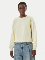 Calvin Klein Jeans Bluza Logo Graphic LV047F818G Biały Regular Fit. Białe bluzy bez kaptura damskie Calvin Klein Jeans, xl, z bawełny. Za 409.99 zł.