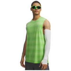 Koszulka do biegania męska Under Armour Velociti Tank. Zielone t-shirty sportowe męskie Under Armour, m, z materiału, bez ramiączek, do biegania. Za 244.99 zł.