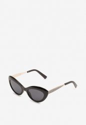 Czarno-Srebrne Kocie Okulary Przeciwsłoneczne z Filtrem UV Kirivelle. Czarne okulary przeciwsłoneczne damskie Born2be. Za 34.99 zł.