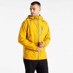 Męska wodoodporna kurtka Breathe Out. Żółte kurtki męskie Dare 2b, m, bez wzorów, z tkaniny, bez kaptura. W wyprzedaży za 449.99 zł.