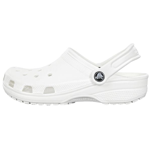 Japonki Crocs Classic, Dla obu płci. Białe klapki damskie Crocs, bez wzorów, z materiału, bez obcasa. W wyprzedaży za 199.30 zł.
