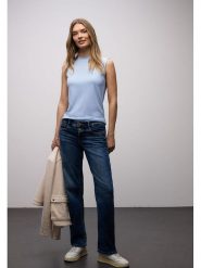 Street One Top w kolorze błękitnym rozmiar: 46. Niebieskie topy damskie Street One, bez wzorów, bez kołnierzyka. Za 70.24 zł.